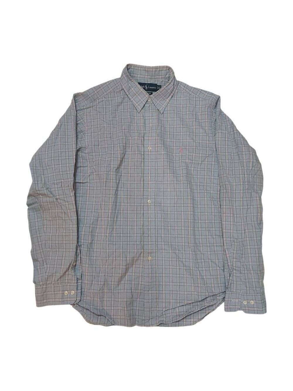 Ralph Lauren Plaid Classic Fit Shirt 100% Cotton Long Sleeve Men’s Size 36/37